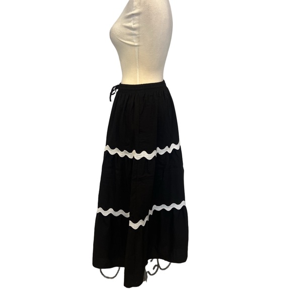 Coolmee Womens Tired Maxi Skirt Ric Rac accents - NWOT - Picture 4 of 7